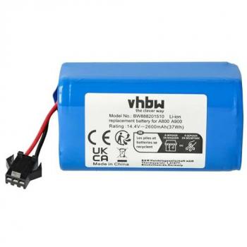 Pack de Batterie VHbw 2600 mAh 14,4 V (ICR18650‑26J) pour Robot Électroménager