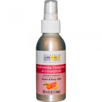 Aura Cacia Tangerine Grapefruit Room Spray, 4 Fluid Ounce