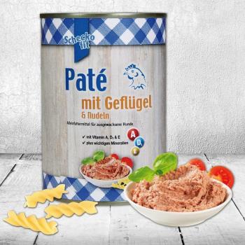 Schecker Schecko fit Hundefutter Paté mit Geflügel & Nudeln 400 g