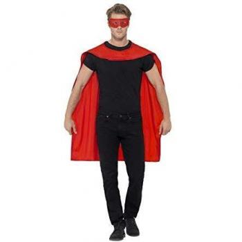 Set di mantello e maschera da supereroe rosso
