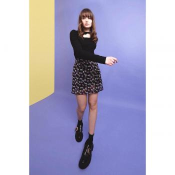 Falda corta con estampado Lili Sidonio