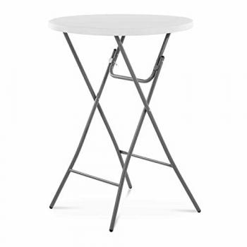 Bar haute pliable – Royal Catering – 80 cm de diamètre – 100 kg – Blanc
