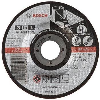 Bosch Disque de coupe A46 S BF – 115 mm – 2,5 mm – 22,23 mm – 3‑en‑1