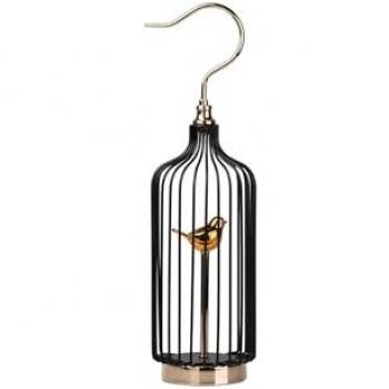 Figura Decorativa de Metal Pájaro 15x15x53 cm