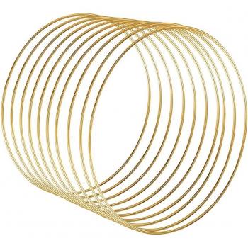 Decoración de Corona Boda – 10 Anillos dorados