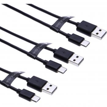 USB2.0 Type‑C Cable Bundle (3) – Black, 1m each, ZTE Nubia Series