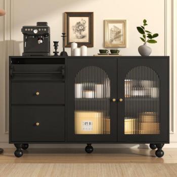 Lit 140 × 200 cm avec tiroirs et éclairage LED – cadre OKWISH – sommier inclus – velours sombre