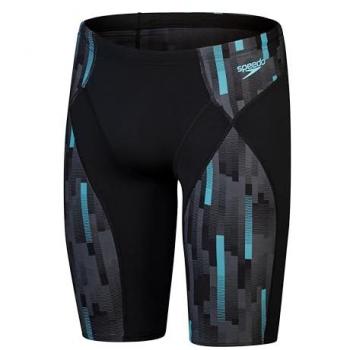 Speedo Bañador Jammer Eco End+ Max Compression Hombre, Negro/Azul, Talla 34