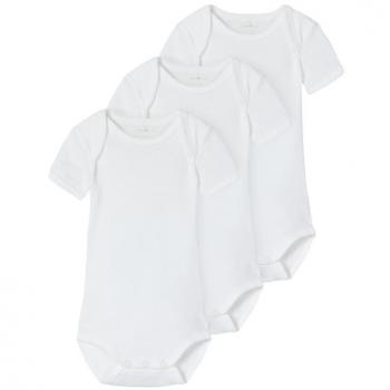Body a maniche corte, set 3, bianco