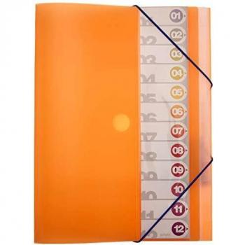 Clasificador Grafoplás 12 Posiciones Polipropileno Naranja