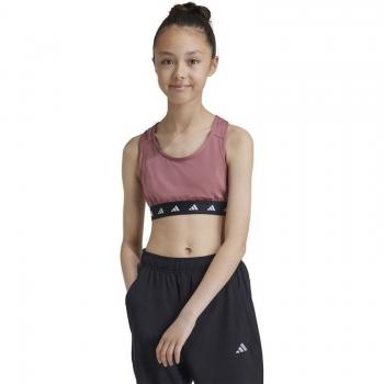 Adidas Kid's Red TechFit PowerReact Bra (Girls)