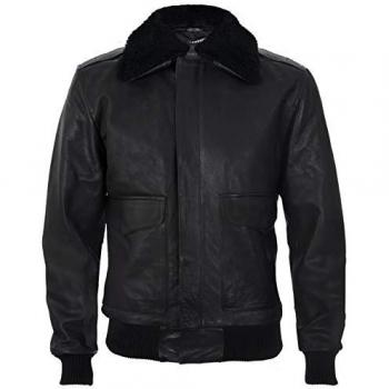 Montreal Black Infinity Rindsleder Herren Air Force A2 Jacke – L
