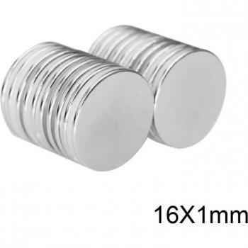 100 pcs 16x1 mm Neodymium Rare Earth Magnets