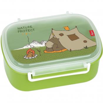 Sigikid, Lunchbox, BPA-frei, Brotzeitbox, Forest Grizzly, Mädchen und Jungen, empfohlen ab 2 Jahren, Grün, 24780