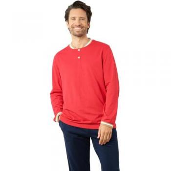 Pyjamas de nuit Eminence col ouvert en coton multicolore