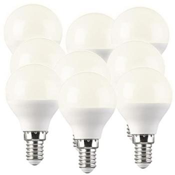P45 E14 Luminea, 5 W, 400 lm, blanc chaud – Kit 9 pièces
