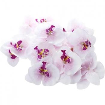 Lot de 20 têtes de fleurs orchidée artificielles 9cm