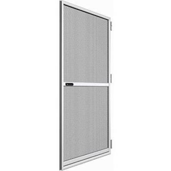 Mosquitera Blanca 100x250 cm, Sistema de Montaje Rápido para Puertas Batientes