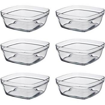 Duralex 6‑Pack LYS Square 17cm Stackable Bowls