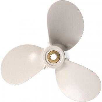 Stiefel‑Antrieb Propeller Marine 7½ × 7‑BA, 4‑6 HP Außenbord, Weiß
