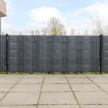 VidaXL Balkonzaun Sichtschutz 5 Stk. Anthrazit 255x19 cm Poly Rattan