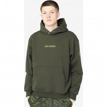 Jordan x PSG Herren Fleece Hoodie in Grün mit Schriftzug