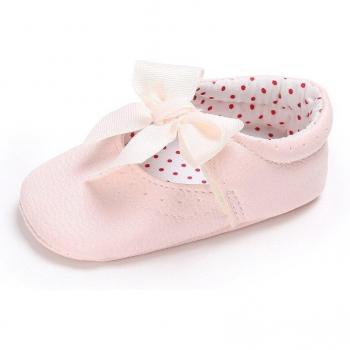 Zapatos de bebé con lazo y dibujos animados 0-1 año