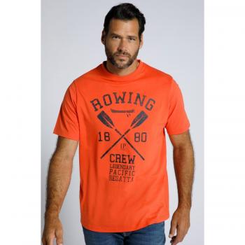 T-shirt effetto usato 7XL Uomo Arancione Cotone JP1880