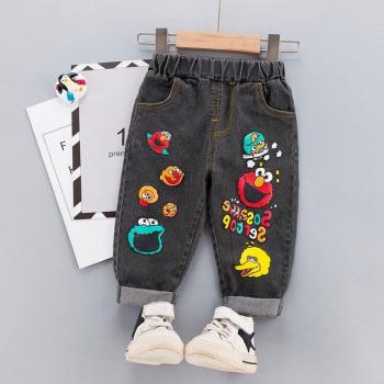 Jeans pour enfants en denim dessin animé
