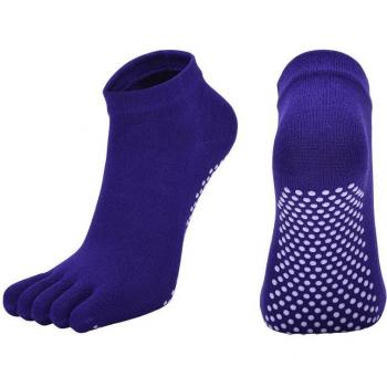 Zapatillas Sin Suela de Algodón para Ejercicios de Yoga y Pilates (5 Dedos)
