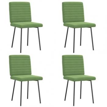 Cadeiras de Jantar 4x – Veludo Verde Claro – VidaXL