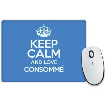 Tappetino da Scrivania con Motivo Keep Calm e Love Blu