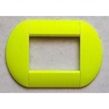 Placca Giallo Fluo Compatibile Living International Bticino 4 Fori