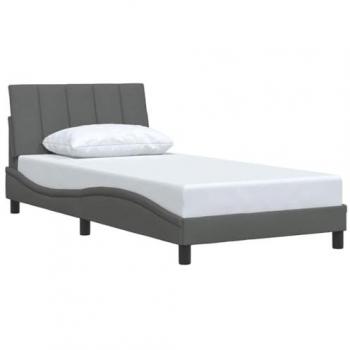 VidaXL Komfortbett Dunkelgrau 100x200 cm ohne Matratze