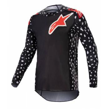 Supertech North T-Shirt ALPINESTARS Nero/Rosso Neon M