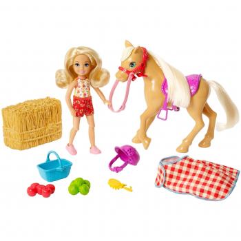 Barbie Sweet Orchard Farm – Poupée Chelsea et son Poney