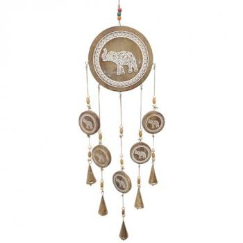 Pendentif Élégant Éléphant Brun 3x20x90cm 29622