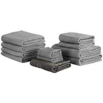 Grey Cotton Low Twist Towel Set