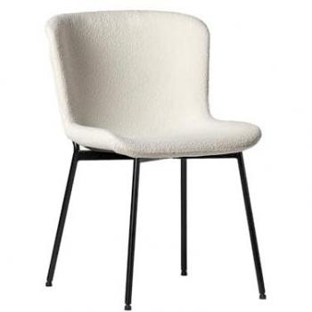 Comedor Ari: Silla Beige Bouclé 48×80 cm