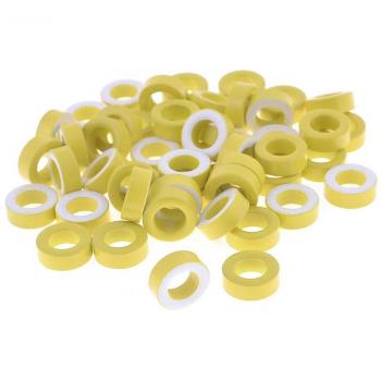 Anneaux Ferrite Toroïdaux 7mm Jaune et Blanc
