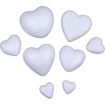 10Pcs Christmas Tree Foam Heart Pendants