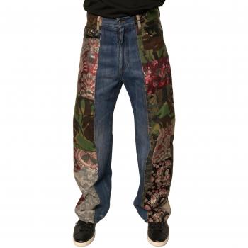 Straight Denim Patchwork Jeans by Dolce & Gabbana, XS