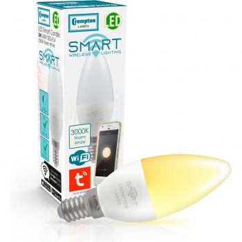 Crompton Candle LED Light Bulb Smart WiFi E14 5W Warm White