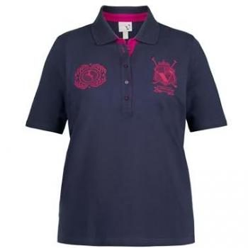 Maglietta polo taglie forti donna blu 48/50 Ulla Popken