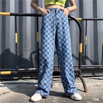 Pantalones de Moda Otoñal Hip Hop Plaid