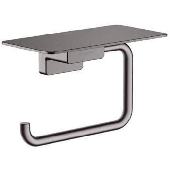 Hansgrohe Brushed Black Chrome Riiuliga Toilet Paper Organizer