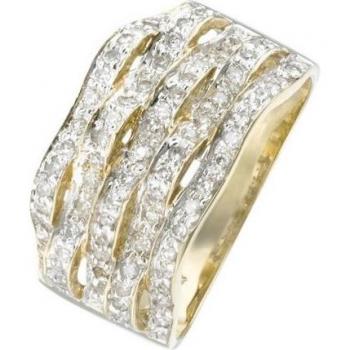 Goldring FIRETTI „Schmuck Geschenk“ – 333‑Diamanten, leicht erkennbare Einschlüsse