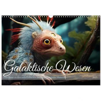 Galaktische Wesen (Wandkalender 2025 DIN A3 quer) CALVENDO Monatskalender