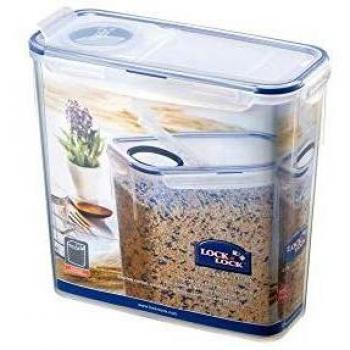 Lock & Lock Large Rectangular Food Storage Box with Flip Top Lid, 3.4 Liters