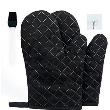 SiliconeSafe Heat‑Proof Cooking Gloves – Pair (Black)